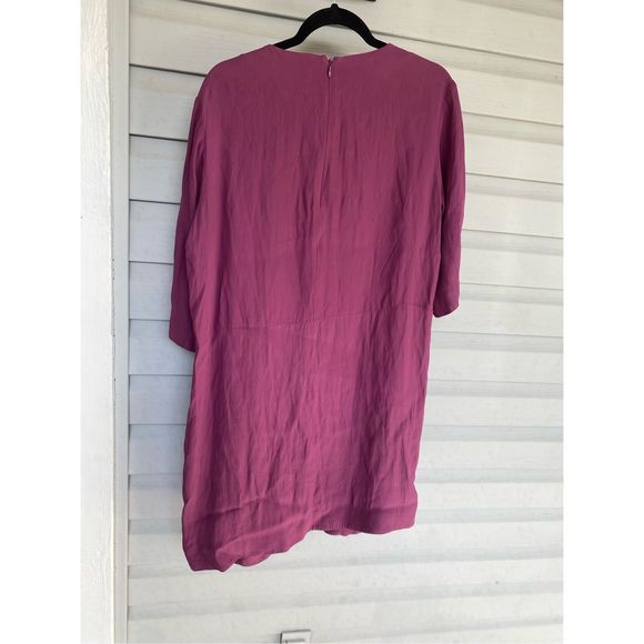 & Other Stories Purple Pink Dress, Viscose Shift Patch Pockets, Size 12, MP $199 - Picture 5 of 7
